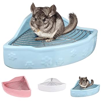 未使用 ピンクのウサギ飼育用ゲージ、三角トイレ、ドリンカー Amazon | うさぎ トイレ 陶器 カワイ 飼育ケージ内装 三角 兎
